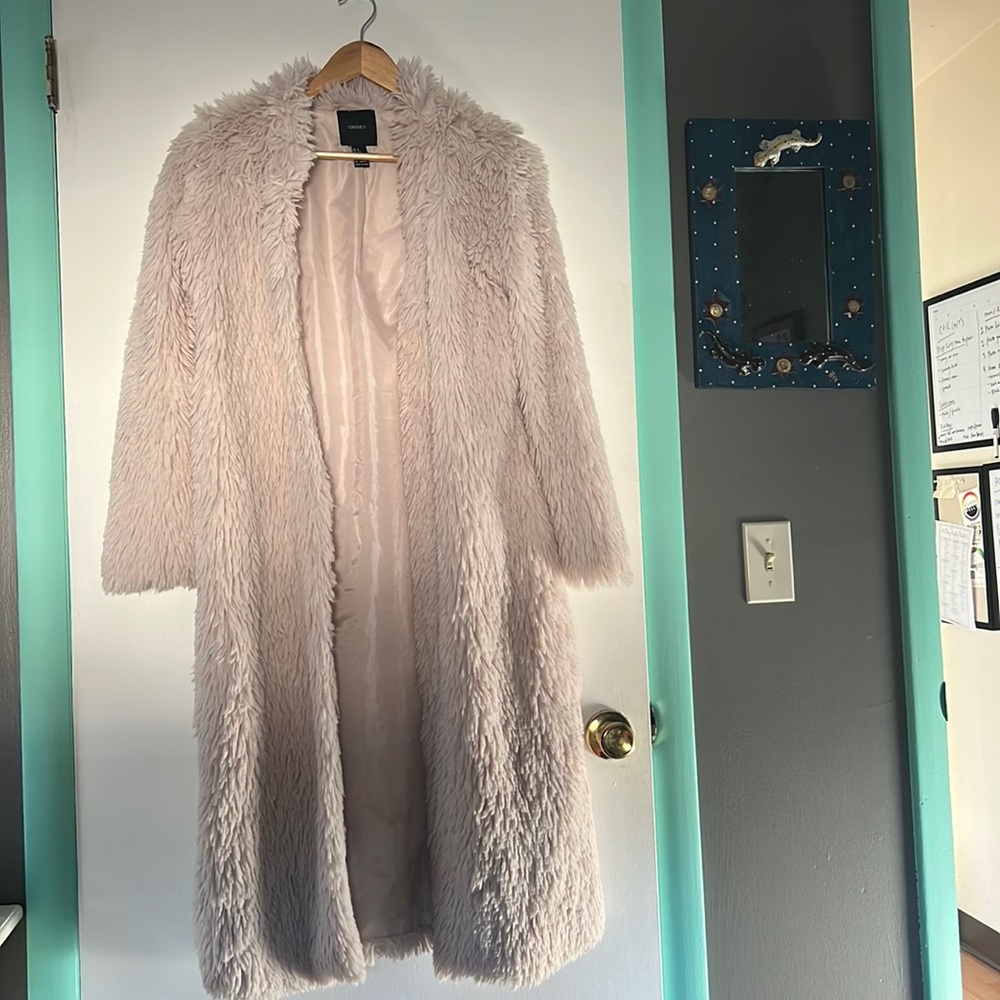 Forever 21 faux fur teddy coat